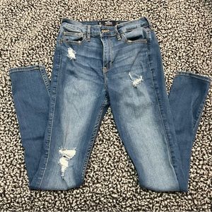 hollister distressed skinny jeans size 5r w27 l30